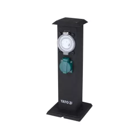 Yato kültéri aljzat, acél oszlop IP44 2×230V