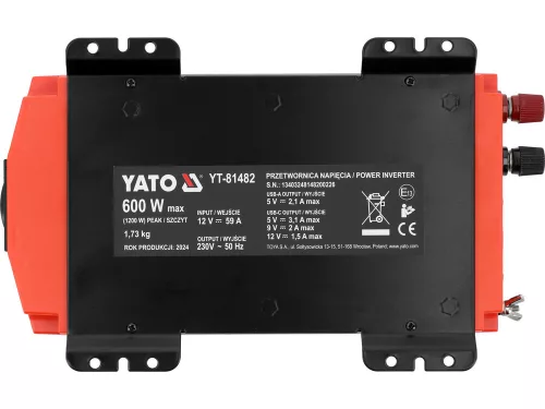 Yato inverter 12V/230V 600W