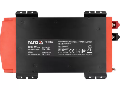 Yato inverter 12V/230V 1000W