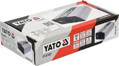 Yato feszültségadapter inverter 12V->230V 800W