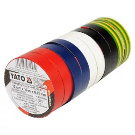 Yato szigetelőszalag 12 x 0,13 mm x 10 m öt színű (10 db/cs)