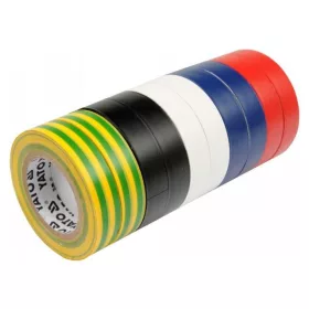 Yato szigetelőszalag 19 x 0,13 mm x 20 m öt színű (10 db/cs)