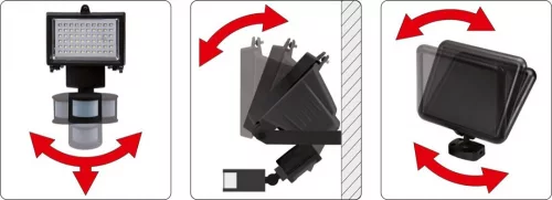 Yato napelemes LED lámpa mozgásérzékelős 4W