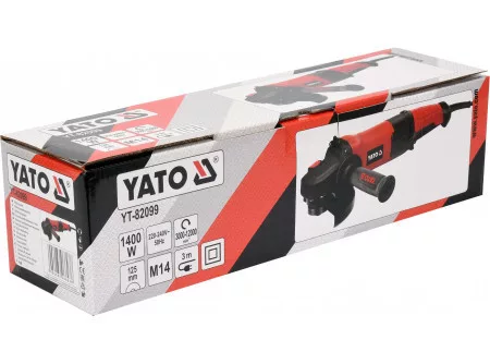 Yato elektromos sarokcsiszoló fordulatszám szabályzós 125 mm 1400 W