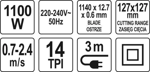 Yato elektromos szalagfűrész 1100 W