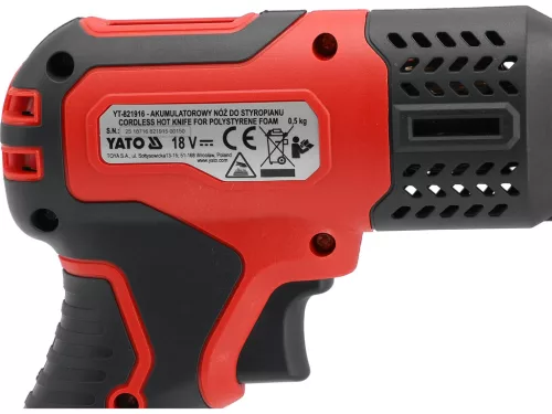 Yato akkus polisztirolvágó kés 18V 200 mm, 4 Ah akkuval és töltővel