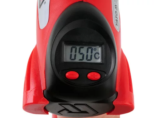 Yato elektromos hőlégfúvó LCD kijelzős + tartozékok 600 °C 2000 W
