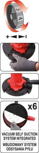 Yato elektromos kézi falcsiszoló 225 mm 1220 W