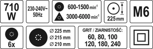 Yato elektromos falcsiszoló zsiráf 710W