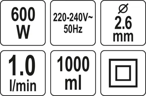 Yato alsótartályos festékszórópisztoly 1000 ml 600 W