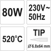 Yato forrasztópáka 80W/520 C