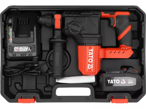 Yato akkus fúrókalapács SDS+, 18V, 4Ah akkuval, töltővel
