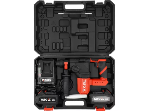 Yato akkus fúrókalapács SDS+, 18V, 2x4Ah akkuval, töltővel
