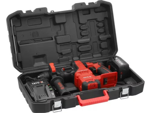 Yato akkus fúrókalapács 18V, szénkefementes, SDS plus, 4Ah akkuval és töltővel