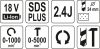 Yato Akkus fúrókalapács SDS-Plus 2,4 J 18 V Li-Ion (akku + töltő nélkül)