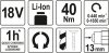 Yato akkus fúrócsavarozó 40 Nm 18 V Li-Ion (akku + töltő nélkül)