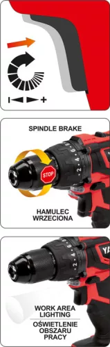 Yato akkus ütvefúró-csavarozó 40 Nm 18 V Li-Ion (akku + töltő nélkül)