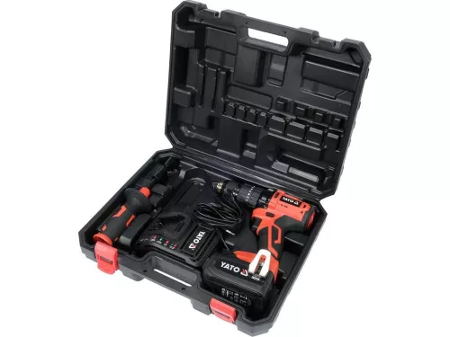 Yato akkus ütvefúró-csavarozó 18 V szénkefe nélküli motor (1 x 3,0 Ah akksi + töltő)