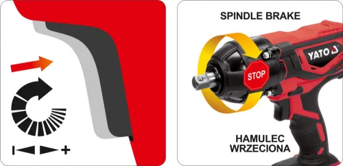 Yato akkus ütvecsavarozó 300 Nm 18 V Li-ion (1 x 2,0 Ah akku + töltő)