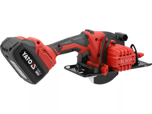 Yato akkus körfűrész 140 mm szénkefe nélküli 18 V (2 x 4,0 Ah akku + töltő)