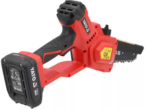 Yato akkus láncfűrész 175 mm szénkefe nélküli 18 V (1 x 2 Ah akku + töltő)