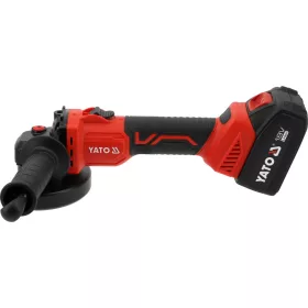 Yato akkus sarokcsiszoló 18V, szénkefementes, 125mm, 2x4Ah akkumulátorral és töltővel