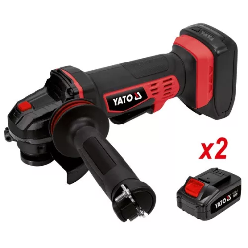 Yato akkus sarokcsiszoló 125 mm 18 V Li-Ion (2 x 3,0 Ah akku + töltő)