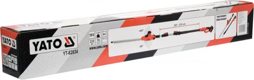 Yato akkus lombnyíró 18 V Li-Ion 2,0 Ah akku+töltő 207-2740 mm