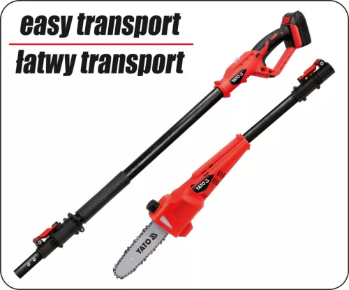 Yato akkus magassági ágvágó 18 V (1 x 2,0 Ah akku + töltő)