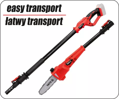 Yato akkus magassági ágvágó 18 V 2-2,8 m (akku + töltő nélkül)