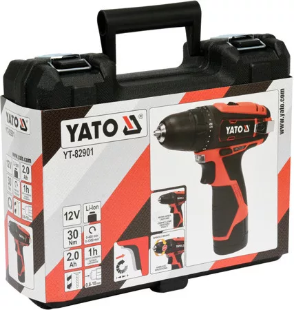 Yato akkus fúrócsavarozó 30 Nm 12 V Li-Ion (1 x 2,0 Ah akku + töltő)