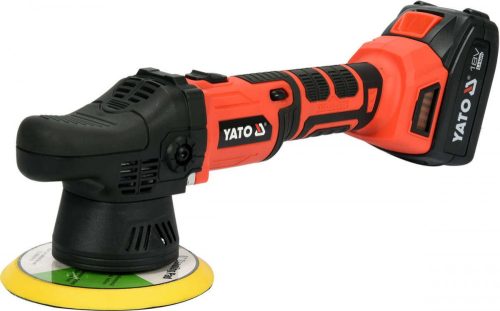 Yato akkus excenter polírozó 150 mm szénkefe nélküli 18 V Li-Ion (1 x 3,0 Ah akku + töltő)