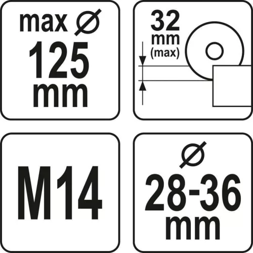 Yato sarokcsiszoló porelszívó adapter vágáshoz 125 mm