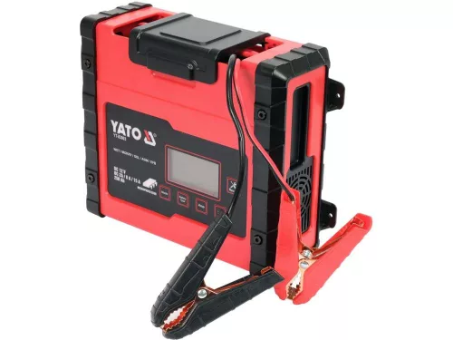 Yato akkumulátor töltő 12 V 2/8/15 A max. 200 Ah LCD kijelző