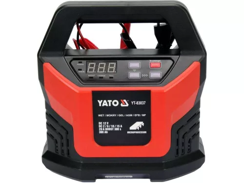 Yato akkumulátor töltő 12 V / 20 A / max. 300 Ah