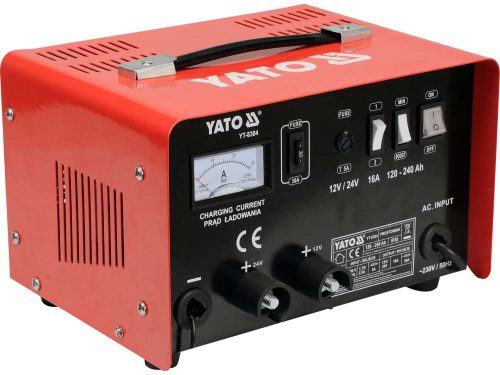 Yato akkumulátor töltő 12-24 V / 16 A / 120-240 Ah