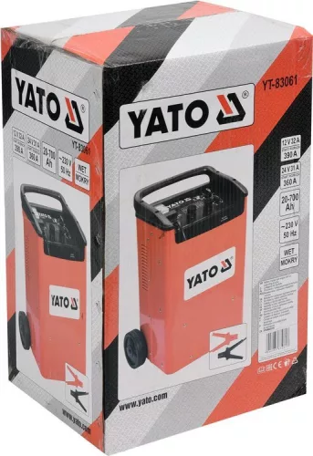 Yato akkumulátor töltő-indító 12-24 V / 360 A / 20-700 Ah