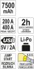 Yato power bank 7500 mAh