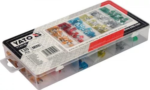 Yato biztosíték készlet 120 részes mini