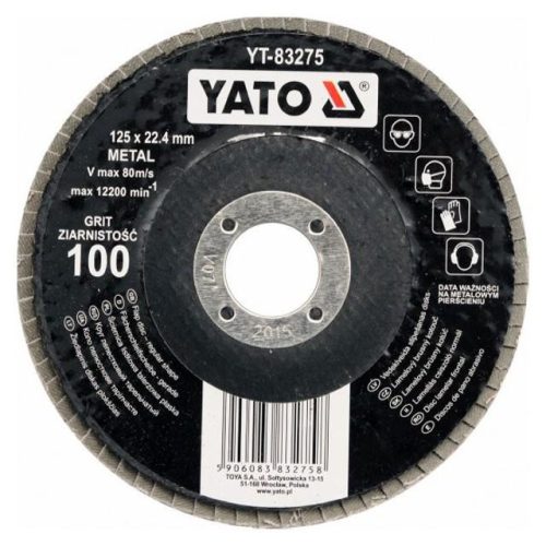 Yato lamellás csiszolókorong 125 x 22,2 mm / P36
