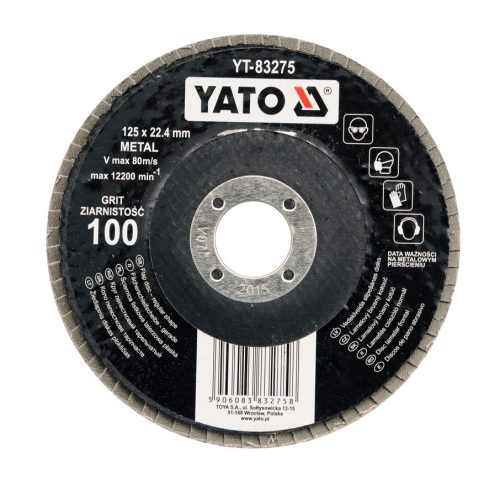 Yato lamellás csiszolókorong 125 x 22,4 mm / P40
