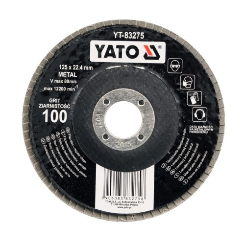Yato lamellás csiszolókorong 125 x 22,4 mm / P80