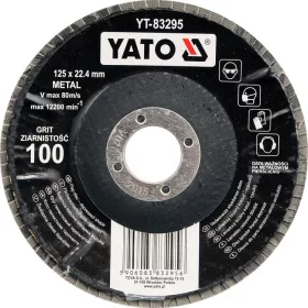 Yato lamellás csiszolókorong döntött 125 x 22,2 mm / P40