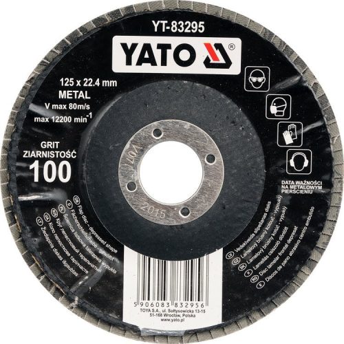 Yato lamellás csiszolókorong döntött 125 x 22,2 mm / P40