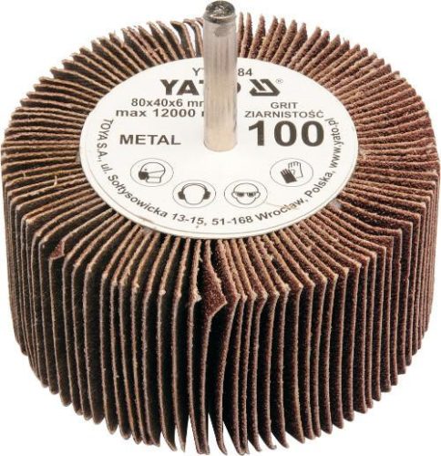 Yato csapos lamellás csiszolókorong 80 x 40 x 6 mm / P40