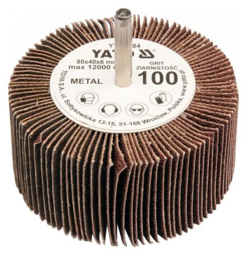 Yato csapos lamellás csiszolókorong 80 x 40 x 6 mm / P100