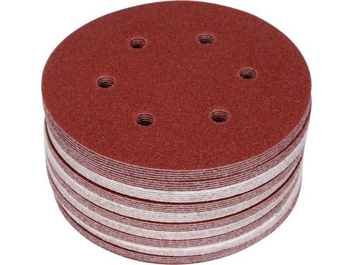 Yato tépőzáras fíbertárcsa 150 mm-es, P60 6 lyukas (50 db/cs)