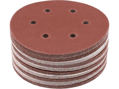 Yato tépőzáras fíbertárcsa 150 mm-es, P80 6 lyukas (50 db/cs)