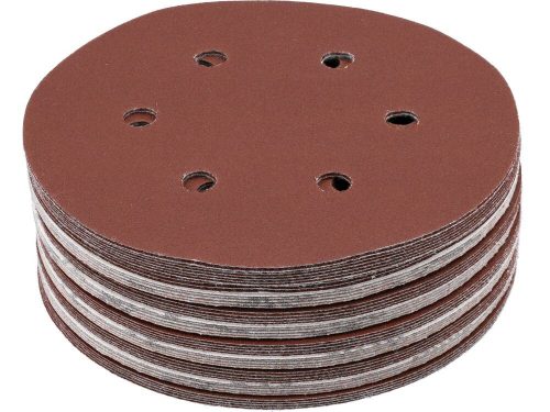 Yato tépőzáras fíbertárcsa 150 mm-es, P220 6 lyukas (50 db/cs)