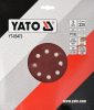 Yato tépőzáras fíbertárcsa 225 mm / P100 (3 db/cs)